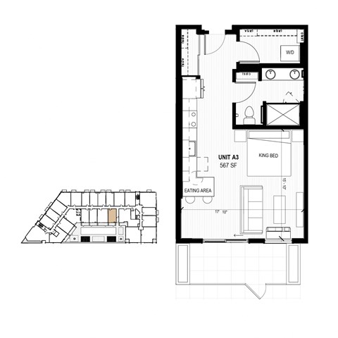 floor plan of upper and lower floors of the modern home